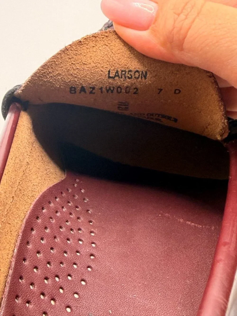 G.H. Bass Men's Larson Weejuns® Melon Leather Burgundy Penny Loafer Sz 7 D